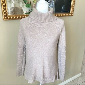 Calvin Klein Knit Cotton Blend Mock Neck Tunic Sweater size XS